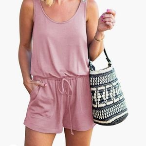 Pink short romper